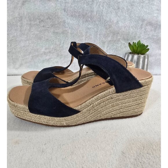 Lucky Brand Valki Navy Blue Espadrille Ankle Strap Sandal Size 7.5 M - Picture 7 of 12